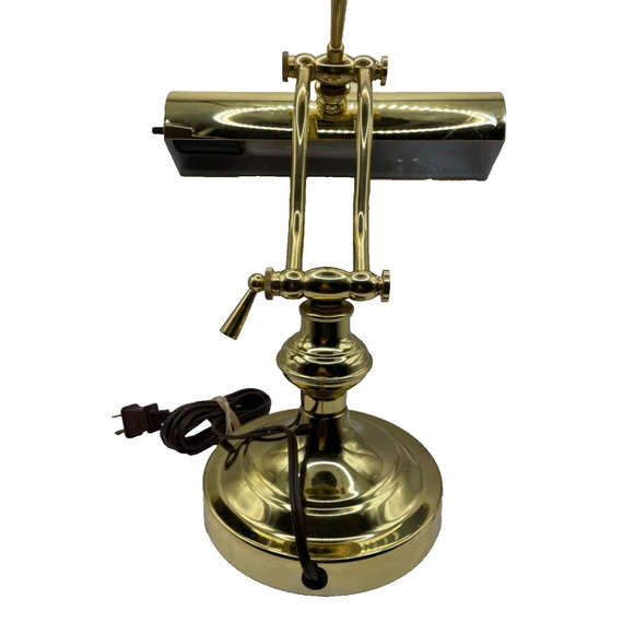 Vintage Underwriters Laboratories Portable Gold Adjustable Baker's Piano Lamp - Picture 2 of 11